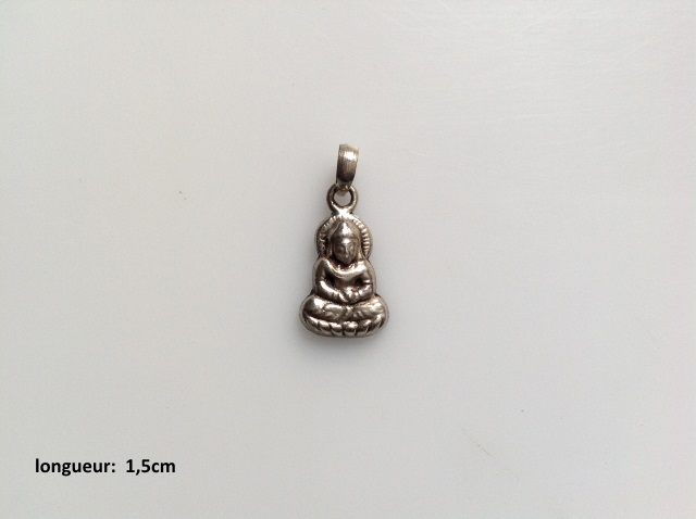 Pendentif buddha en argent - petit modle